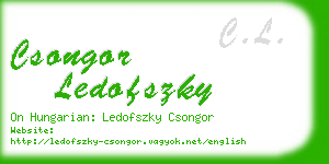 csongor ledofszky business card
